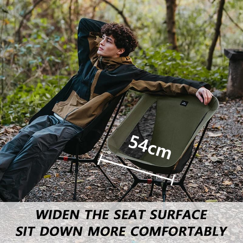 Chaise pliante aluminium Naturehike YL01 200kg - Fauteuil lune robuste pour pêche et camping