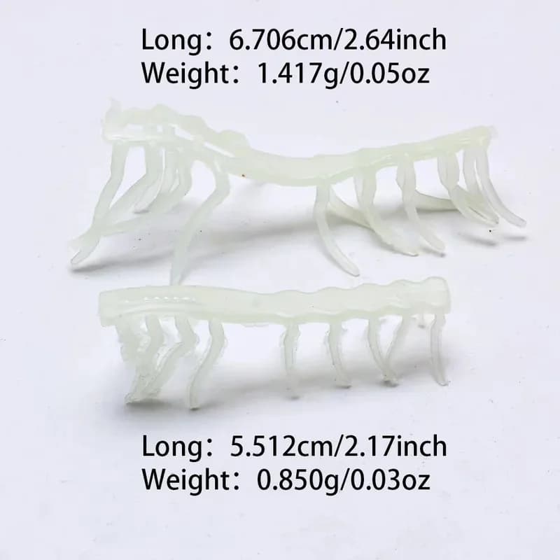 10 pieds de crevette en bois noctilucents avec appât souple lumineux, accessoires leurres pour la pêche
