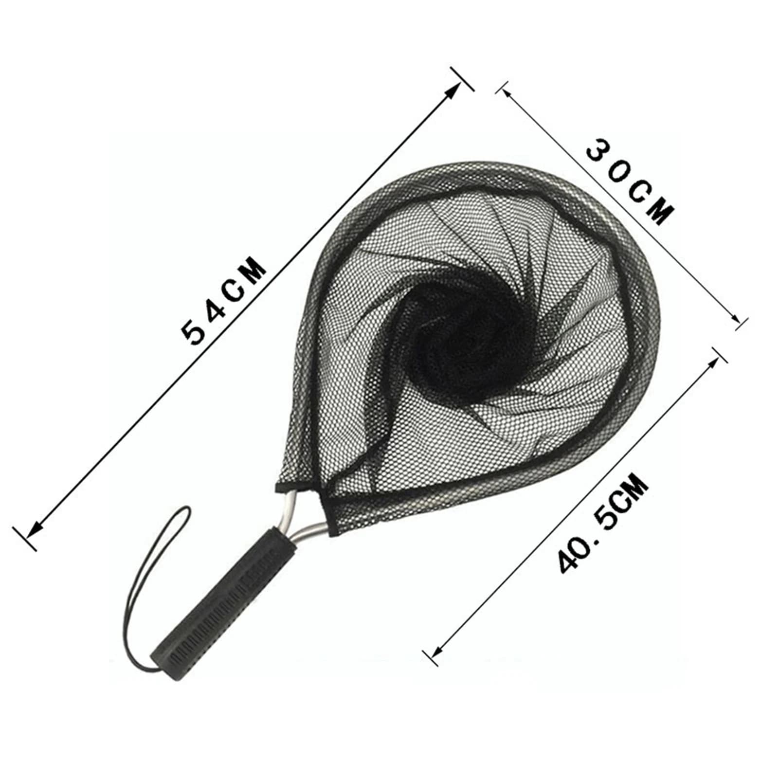 Filet de réception pêche à la mouche avec manche anti-corrosion - Maille sans nœud cadeau idéal pêcheur