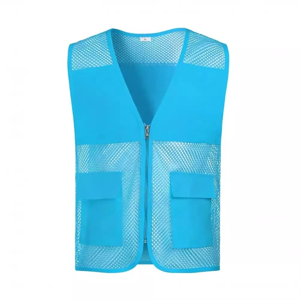 Veste bénévole respirante personnalisable - Maille aérée logo imprimé - Tenue événement pêche