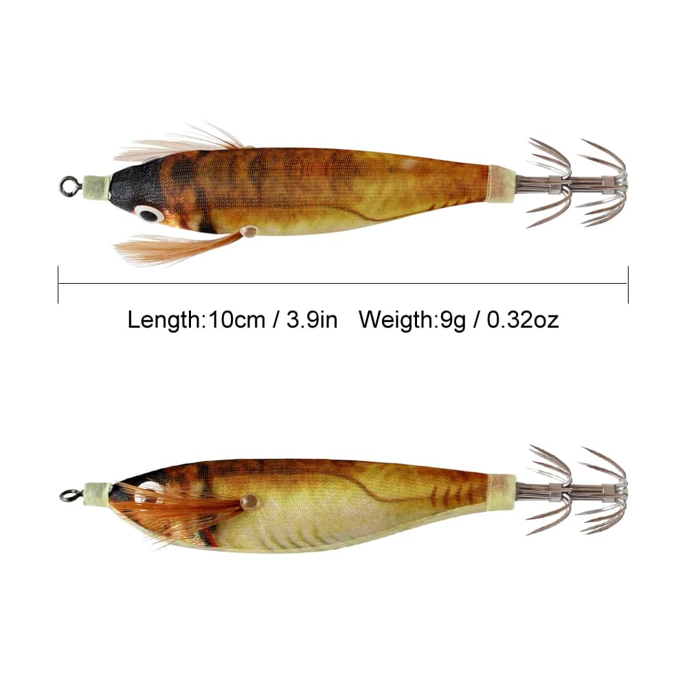 Leurres calmar luminescents 2 pièces 10cm/9g pour pêche en mer, appâts artificiels pieuvre et seiche