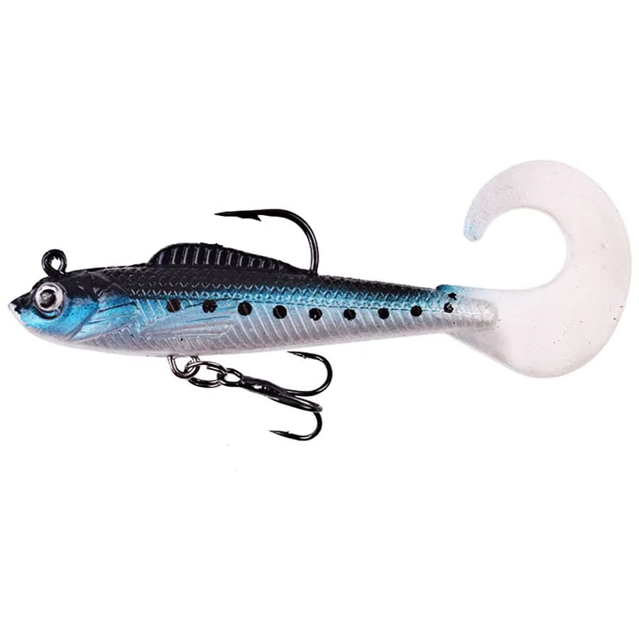 Leurre souple silicone 6 pièces pour bar brochet carpe pêche leurres appâts artificiels wobblers