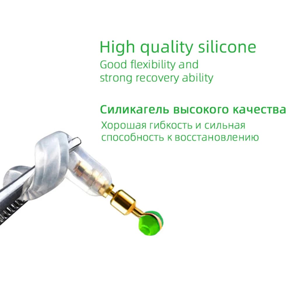10 pièces de supports de flotteur en silicone avec tête en cuivre rotative 360° - Anti-nœud DNDYUJU