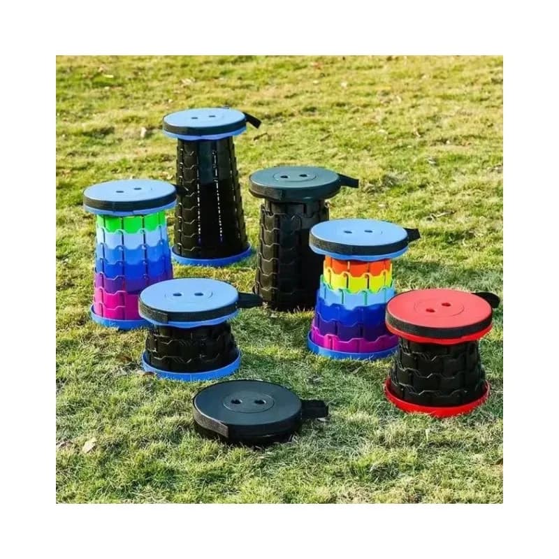 Tabouret pliant rétractable arc-en-ciel pour pêche nomade et voyages extérieurs