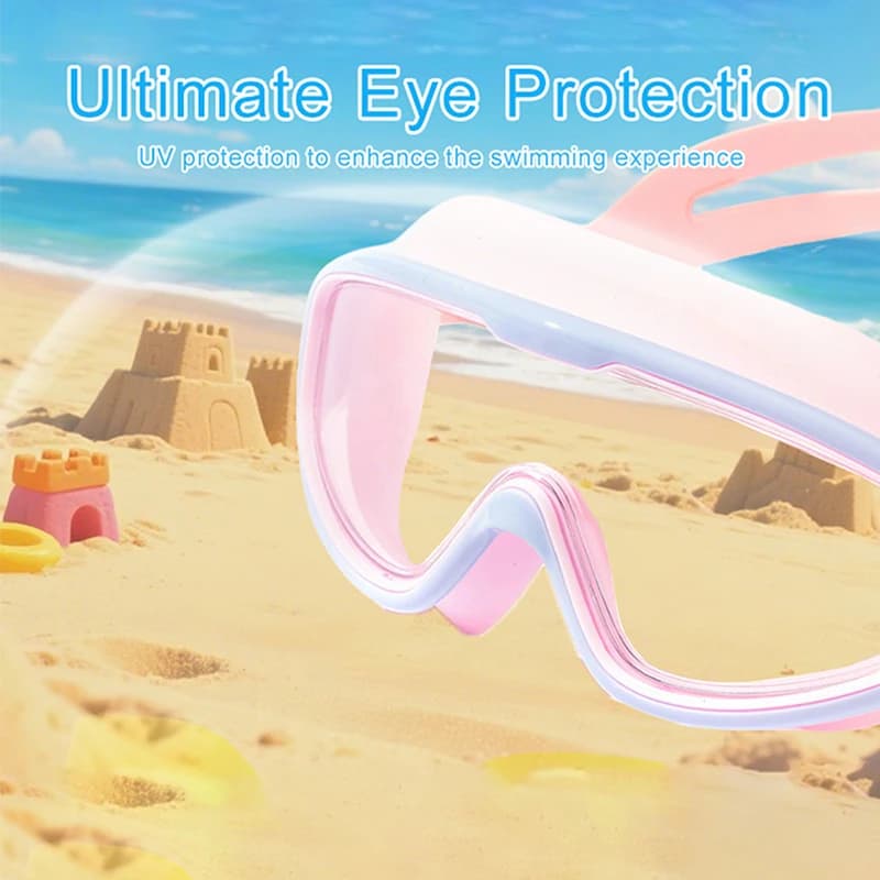 Lunettes piscine enfant grand angle - anti-buée et anti-UV étanches pour jeunes baigneurs