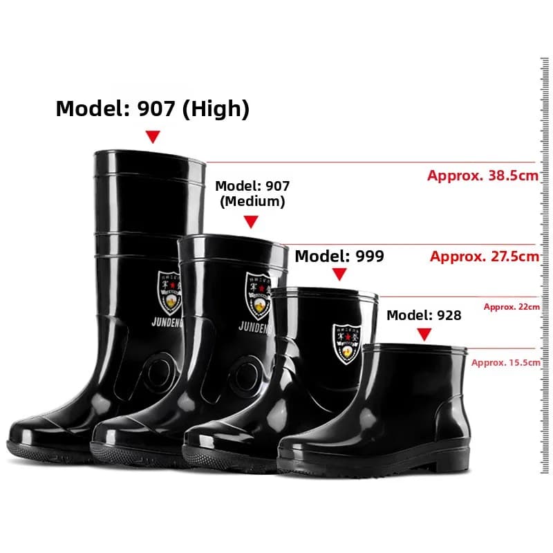 Bottes de sécurité unisexes imperméables antidérapantes - Chaussures travail printemps automne semelle caoutchouc