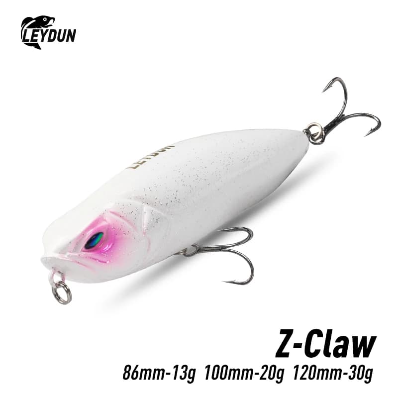 Leurres flottants Leydun Z-Claw 86mm 100mm 120mm, topwater stickbait pour la pêche du bar et carnassiers