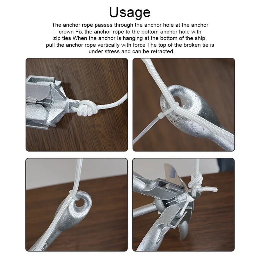 Ancre grappin pliante inox pour kayak et canoë - 0.7kg à 1.5kg - Accessoire bateau pêche marine