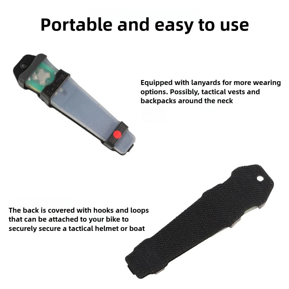 Lampe clignotante sécurité casque tactique - Signalisation survie étanche équipement chasse randonnée
