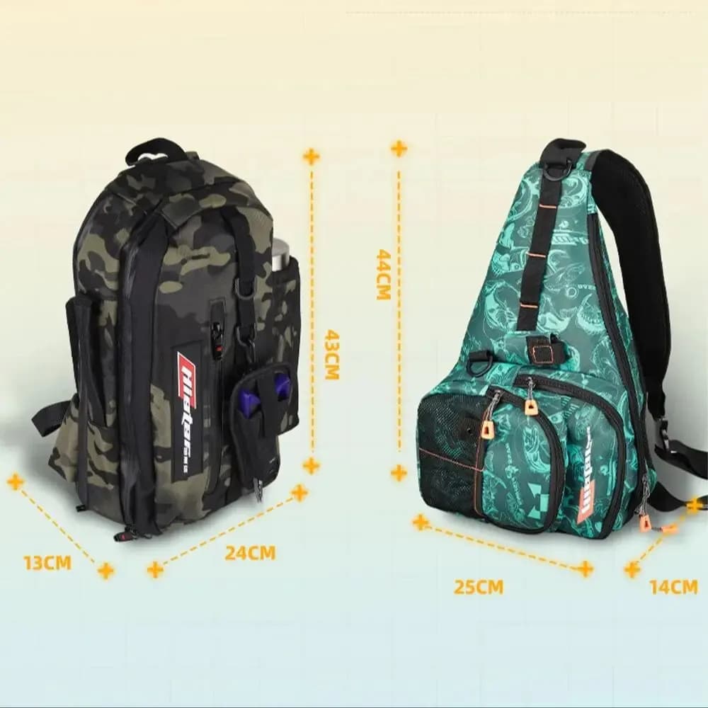 Sac à dos pêche HISTAR multifonction grande capacité imperméable sac bandoulière poitrine pêcheur