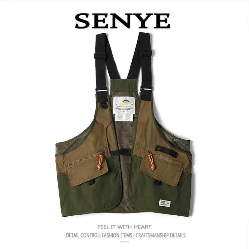 Veste tactique pêche rétro américaine - Veste multi-poches fonctionnelle pour travail en montagne été