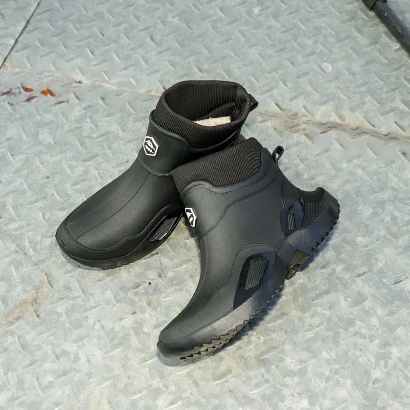 Bottes de pêche d'hiver imperméables avec doublure polaire pour couple - Chaussures chaudes mixtes