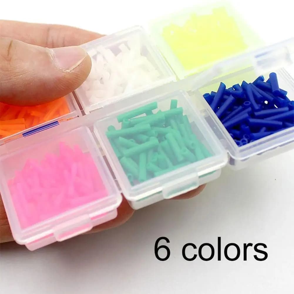 Boîte de flotteurs assortis pour pêche à la carpe - tubes silicone colorés accessoires canne à coup