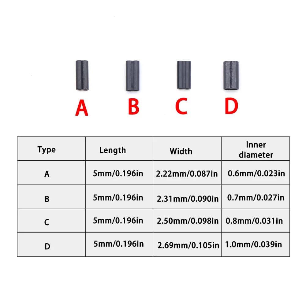 25 manchons de sertissage fluorocarbone pour montages chod carpe - Accessoires rigs et terminal tackle