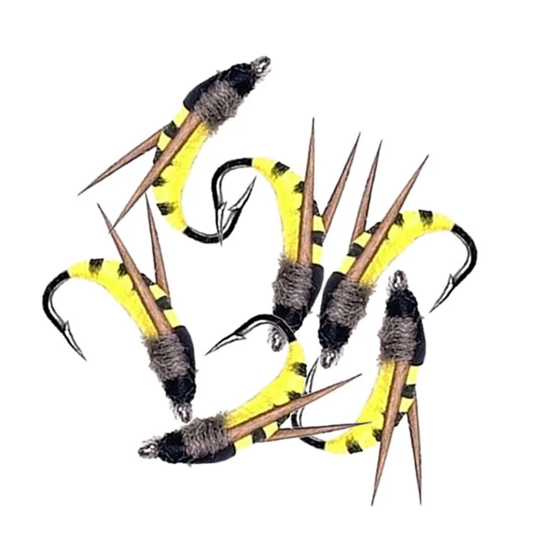 Mouches artificielles réalistes 5 pièces - Leurres bioniques pour truite, black-bass et carpe