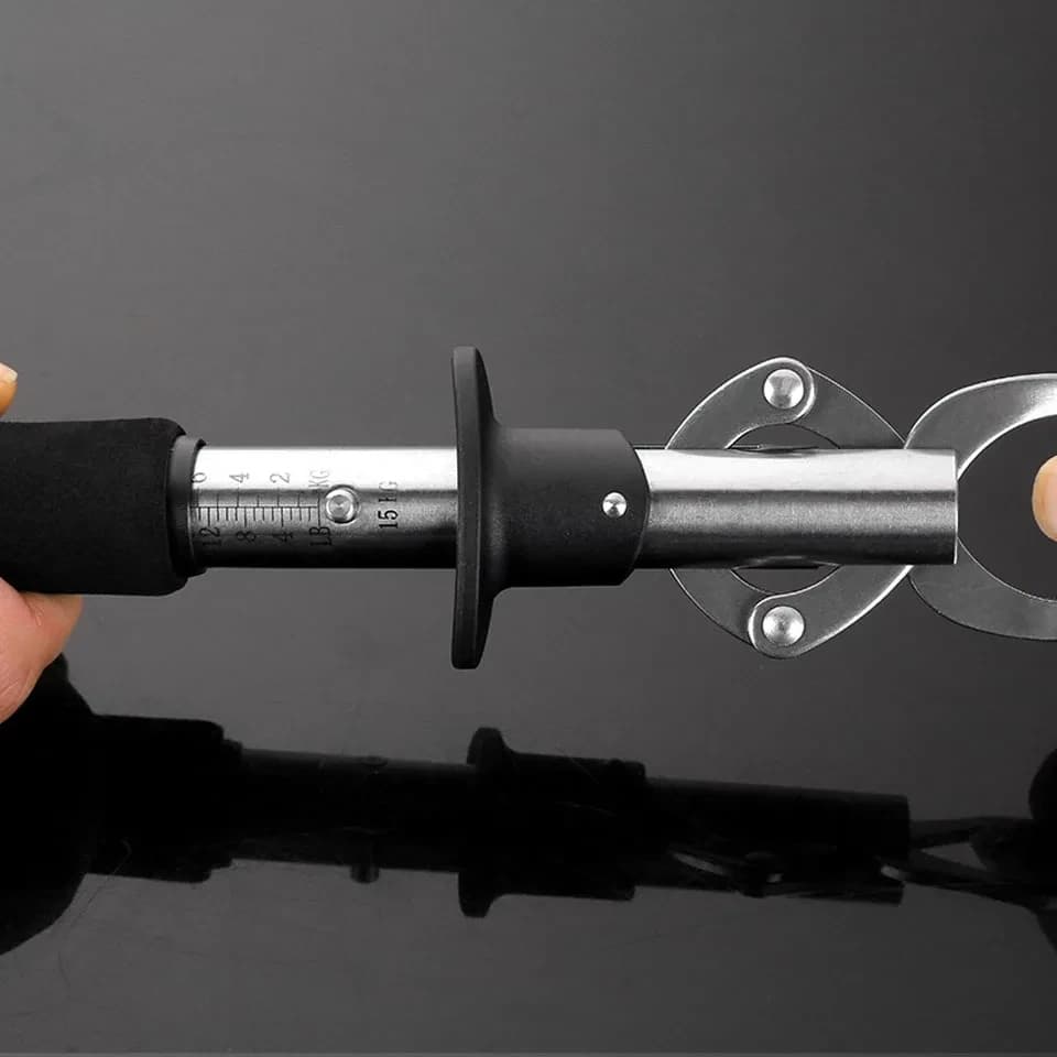 Pince de contrôle poisson WALK FISH acier inox - Pince préhension avec balance et règle intégrées clip pêche