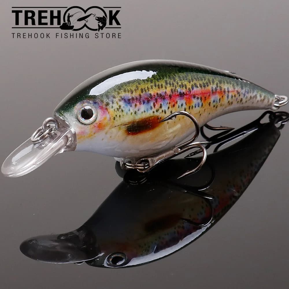 Leurre de pêche leurre dur flottant 6cm 10g Black Minnow pour truite et perche crankbait jerkbait