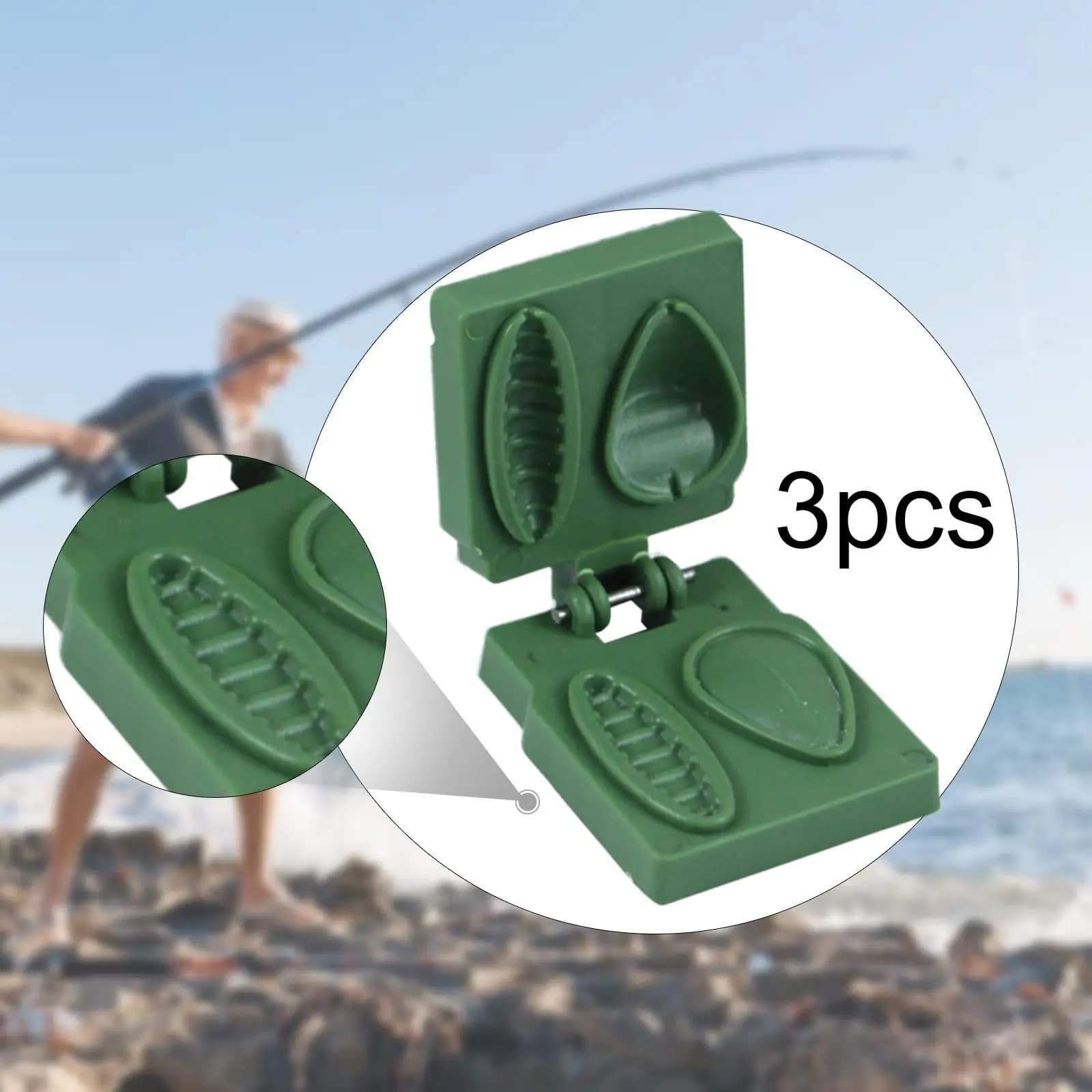 Moule à leurres portable léger - Accessoire pêche compact pour création appâts personnalisés