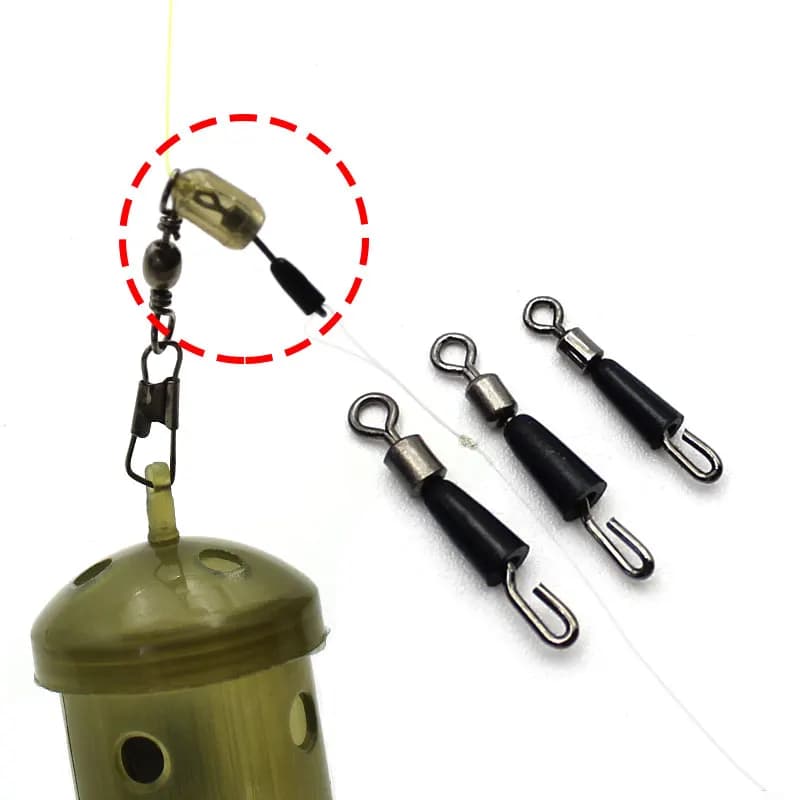 Connecteurs feeder 20 pièces pour pêche carpe - émerillons rapides avec snaps pour montages feeder