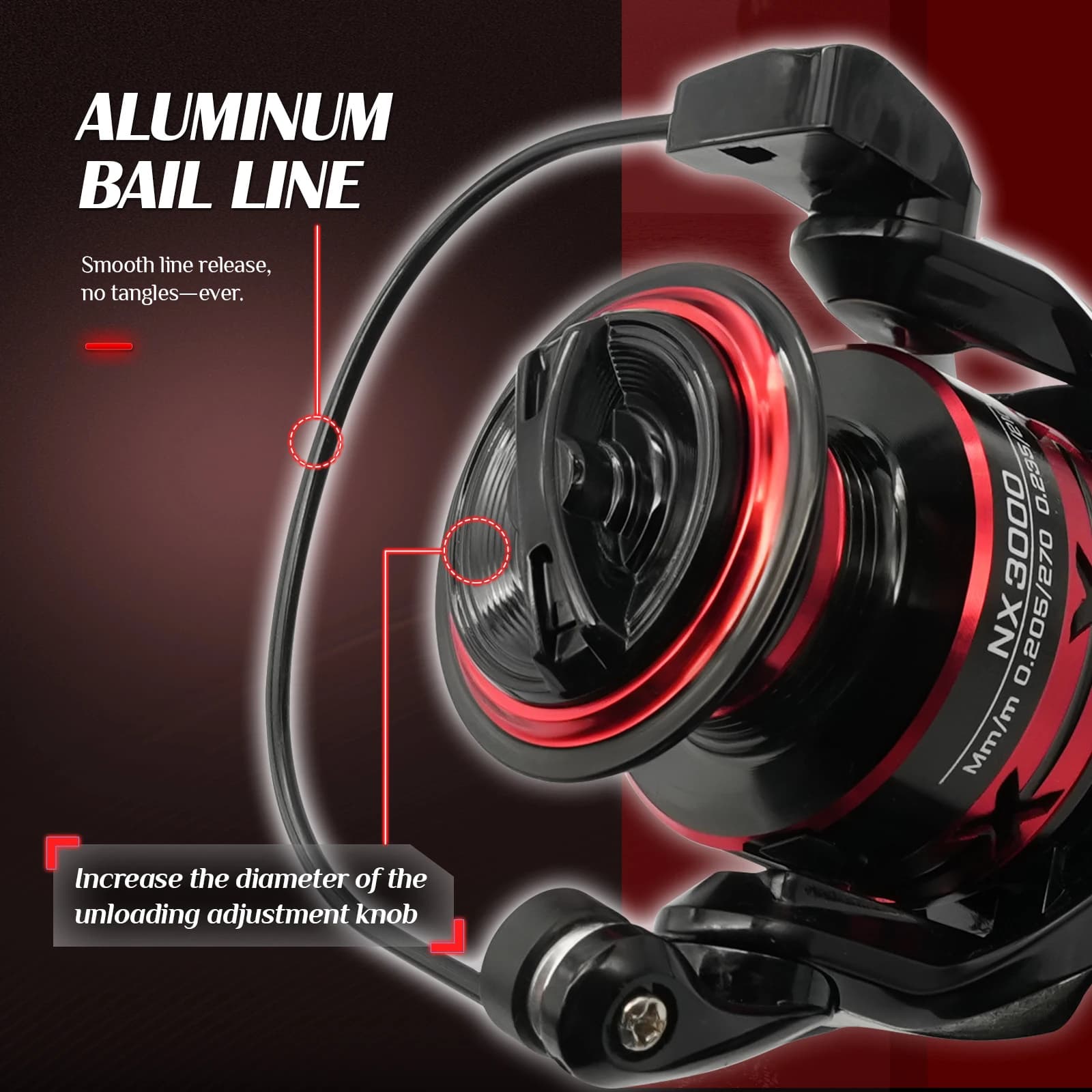 Moulinet POOBLINOS NX 1000-6000 9KG drag bobine métal - Accessoire pêche qualité