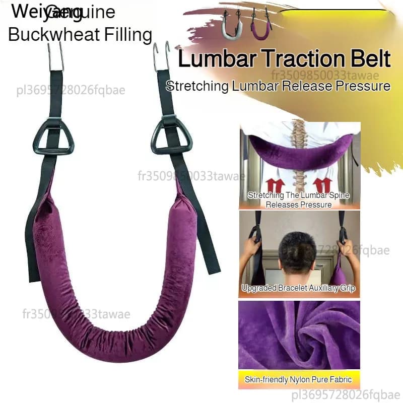 Ceinture de traction lombaire pour barre horizontale - Support 90kg pour étirement vertébral à domicile