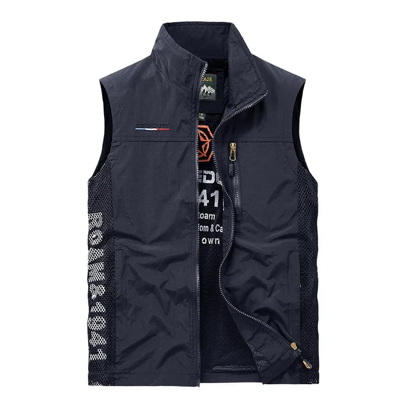 Veste cargo légère homme été sans manches mesh pour pêche randonnée sport qualité 5XL