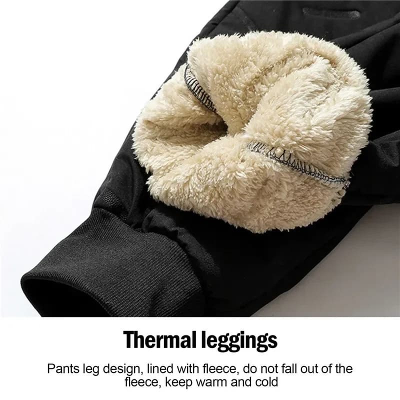 Pantalon d'hiver chaud imperméable pour pêche - Laine épaisse confort pêche hivernale