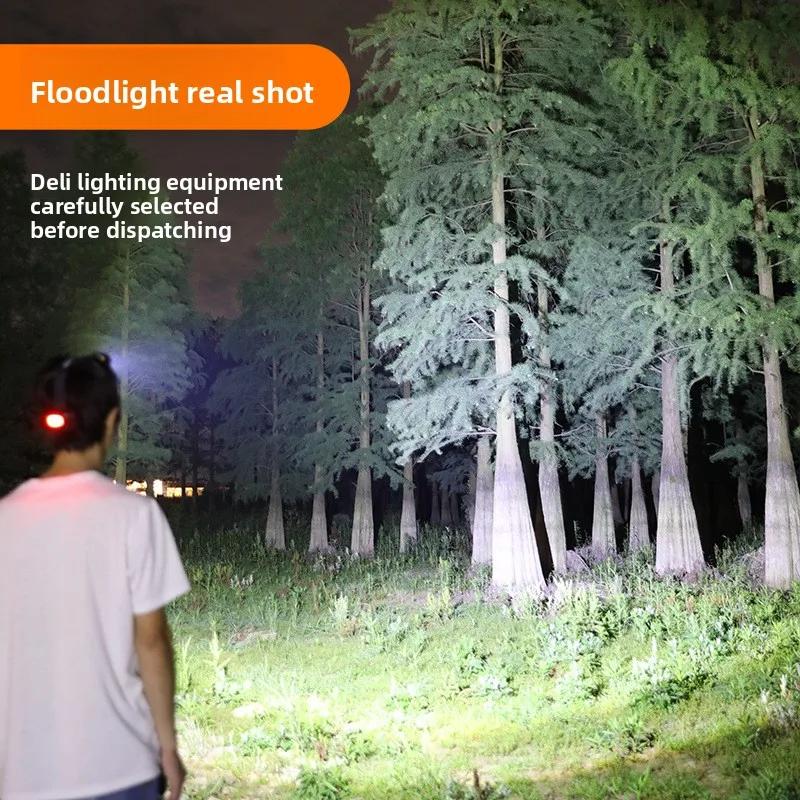 Lampe frontale LED ultra-puissante zoom rechargeable 1000m pêche 2x18650 détection haute performance