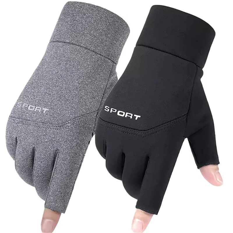Gants pêche hiver chauffants anti-dérapants écran tactile pour hommes et femmes pêche sportive
