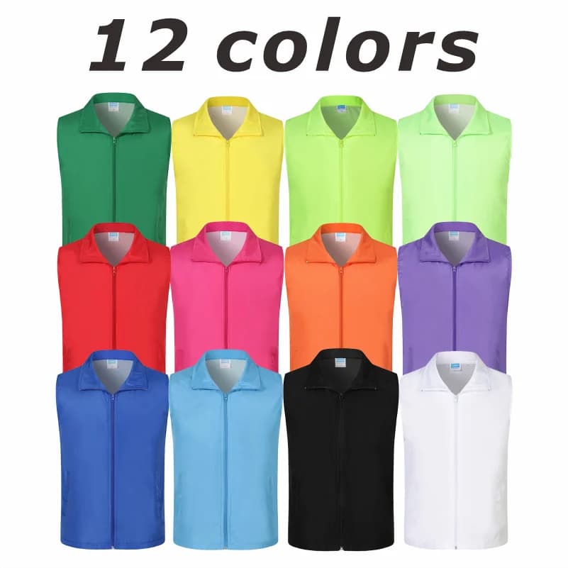 Veste sans manches été respirante bénévole événement personnalisable logo entreprise homme femme taille 4XL
