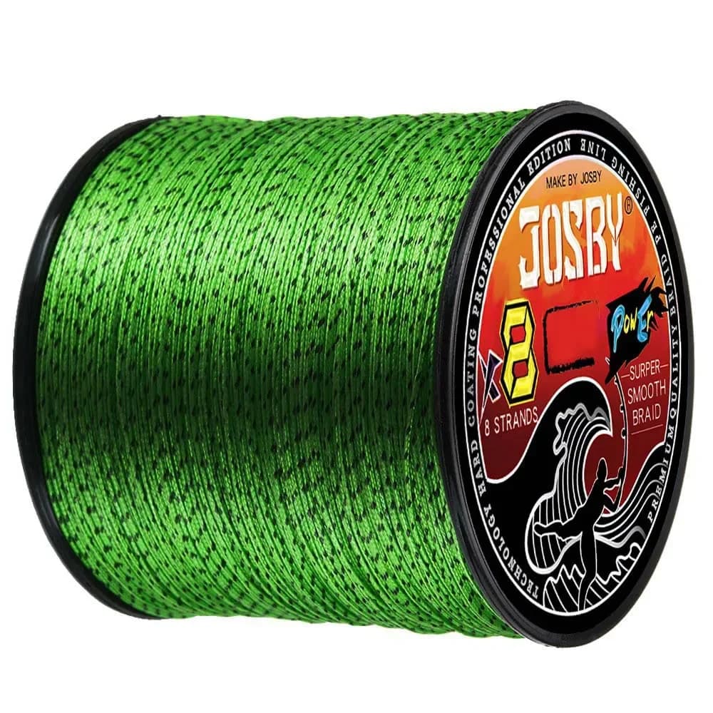 Ligne de pêche tressée JOSBY 8 brins 8X PE multifilament pour carpe truite mer et eau douce
