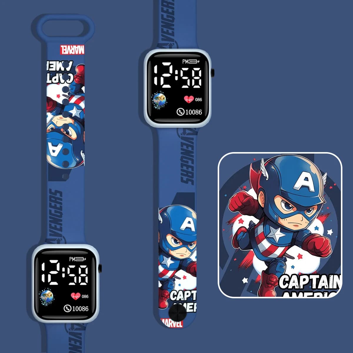 Montre enfant Spiderman Marvel fille garçon montre digitale intelligente étanche 3Bar cadeau
