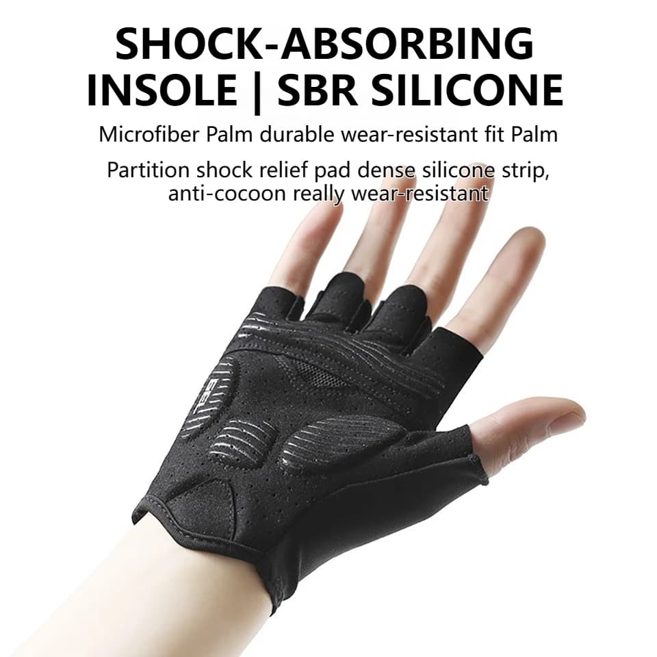 Gants vélo GTUBIKE doigts coupés anti-dérapants absorption chocs cyclisme route sport performance