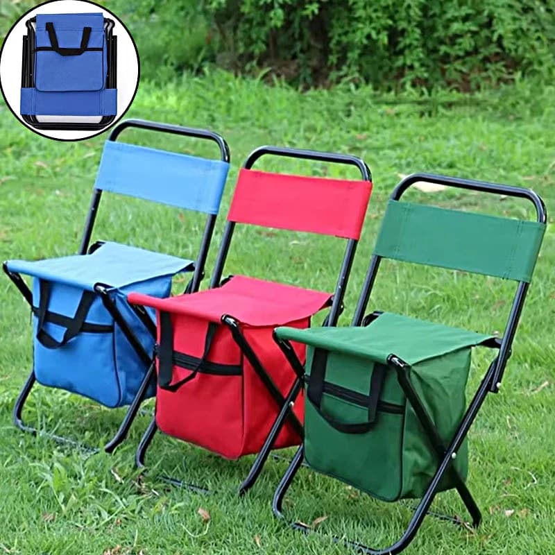 Fauteuil pêche pliant 2 en 1 avec sac glacière intégré - Siège portable léger pour camping et extérieur