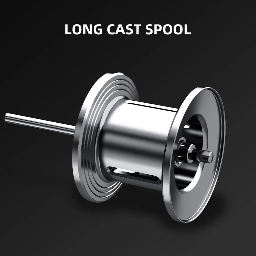 Moulinet baitcasting KastKing Royale MegaTron 7.2:1 pour lancer longue distance, drague 8kg aluminium