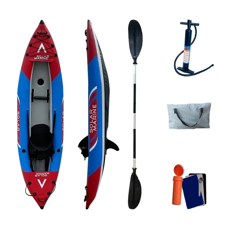 Kayak double gonflable Solarmarine - Canoë de compétition et paddleboard pour pêche