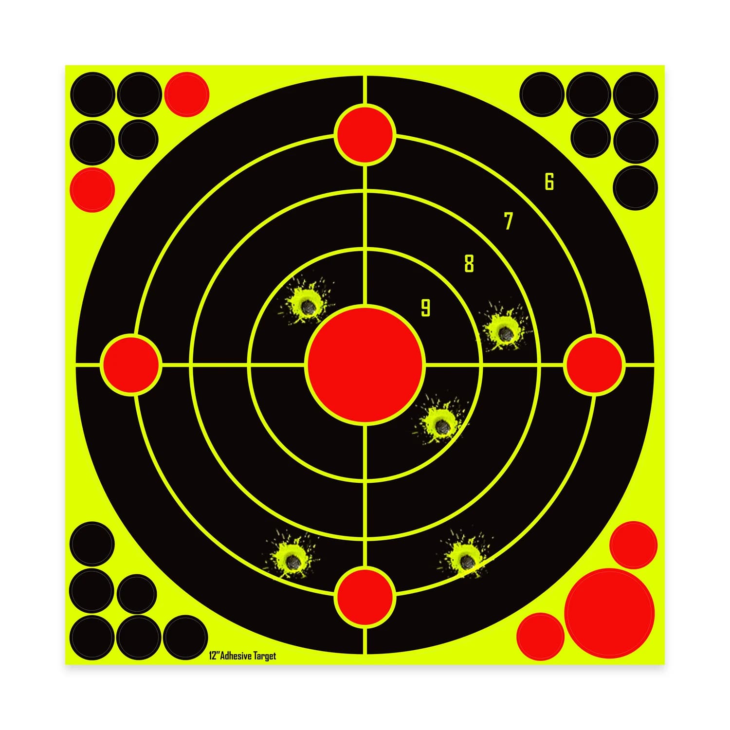 10 cibles adhésives 30cm éclaboussures réactives pour pistolet fusil airsoft carabine plomb