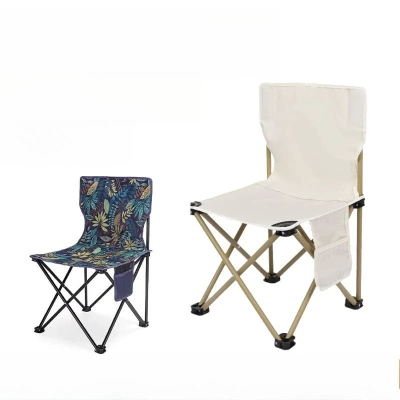 Chaise pliante légère avec dossier pour pêche et pique-nique - Transport facile camping plage extérieur