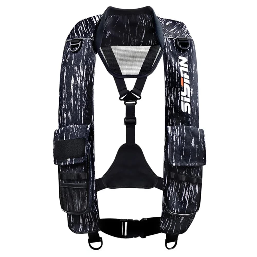Gilet de pêche gonflable automatique sécurité adulte léger marine raft kayak natation multifonction