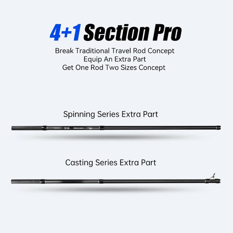 Canne Leydun BROOK Super Light 74g 4+1 sections pour pêche voyage bar brochet action MF