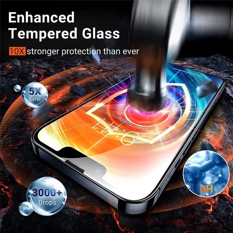 Protection écran verre trempé pour iPhone - Compatible tous modèles, idéal pêcheurs et outdoor