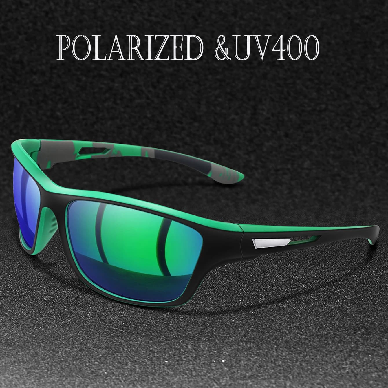 Lunettes de pêche polarisées homme femme UV400 anti-éblouissement avec lentilles TAC