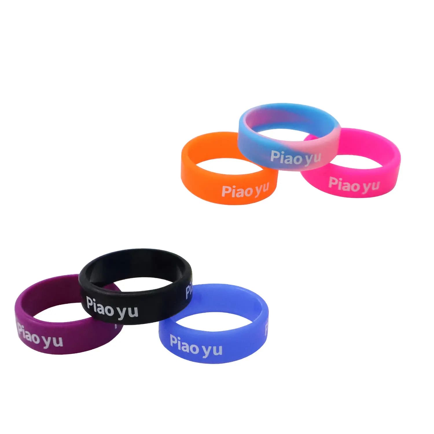 20 anneaux silicone anti-dérapage pour canne à pêche et lance-pierre - Lot de 20 pièces en