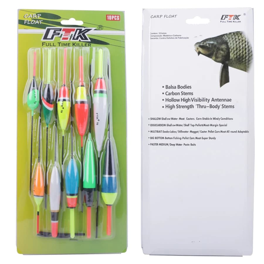 Kit de flotteurs Barguzinsky en sapin 10 pièces 1g à 5g pour la pêche de la