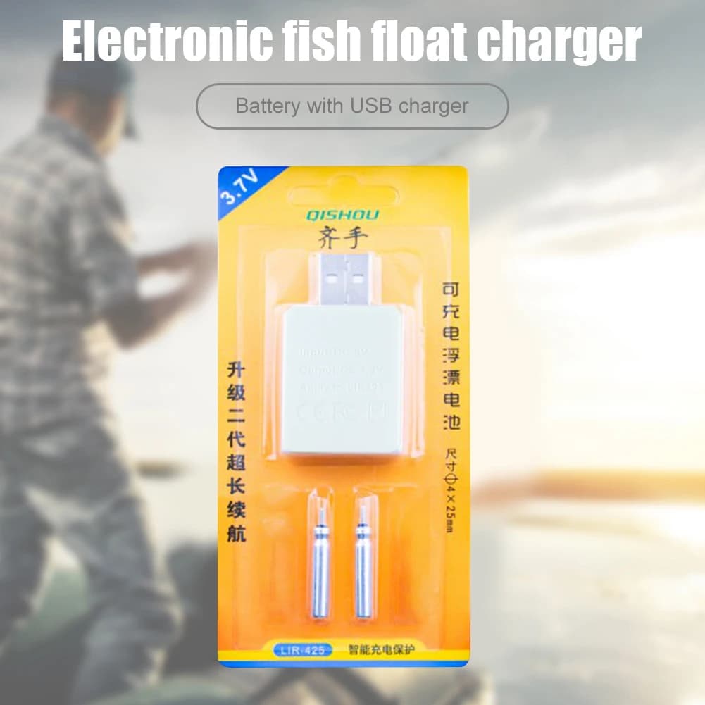 Lumineux Flotteur Électrique Rechargeable Pêche de Nuit Haute Sensibilité avec Pile CR425