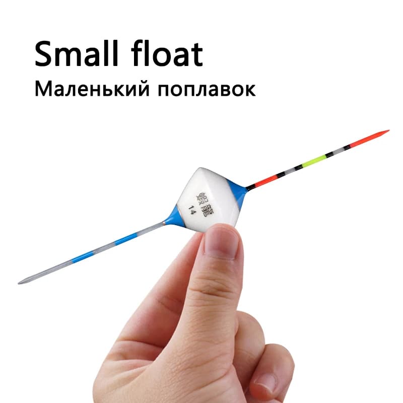 Flotteur nano sensible pour pêche en eau peu profonde - kit avec tube et flotteur multicolores