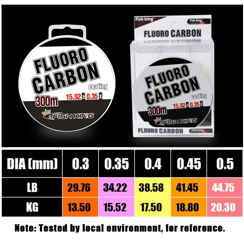 Ligne de pêche fluorocarbone monofilament haute résistance 0.30 à 0.50mm pour pêche en mer