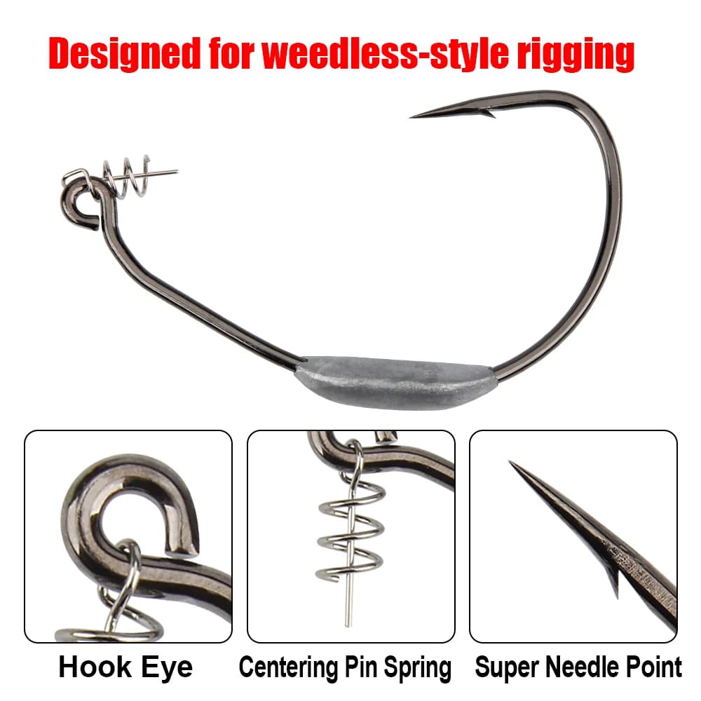 Hameçons lestés wide gap pour swimbaits pêche lourde eau douce mer gros poissons