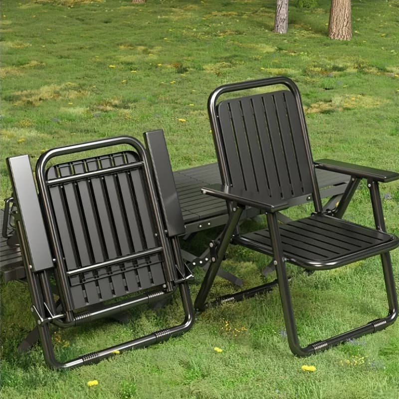 Chaise pliante extérieure avec dossier imperméable et anti-UV pour pêche, camping et pique-nique