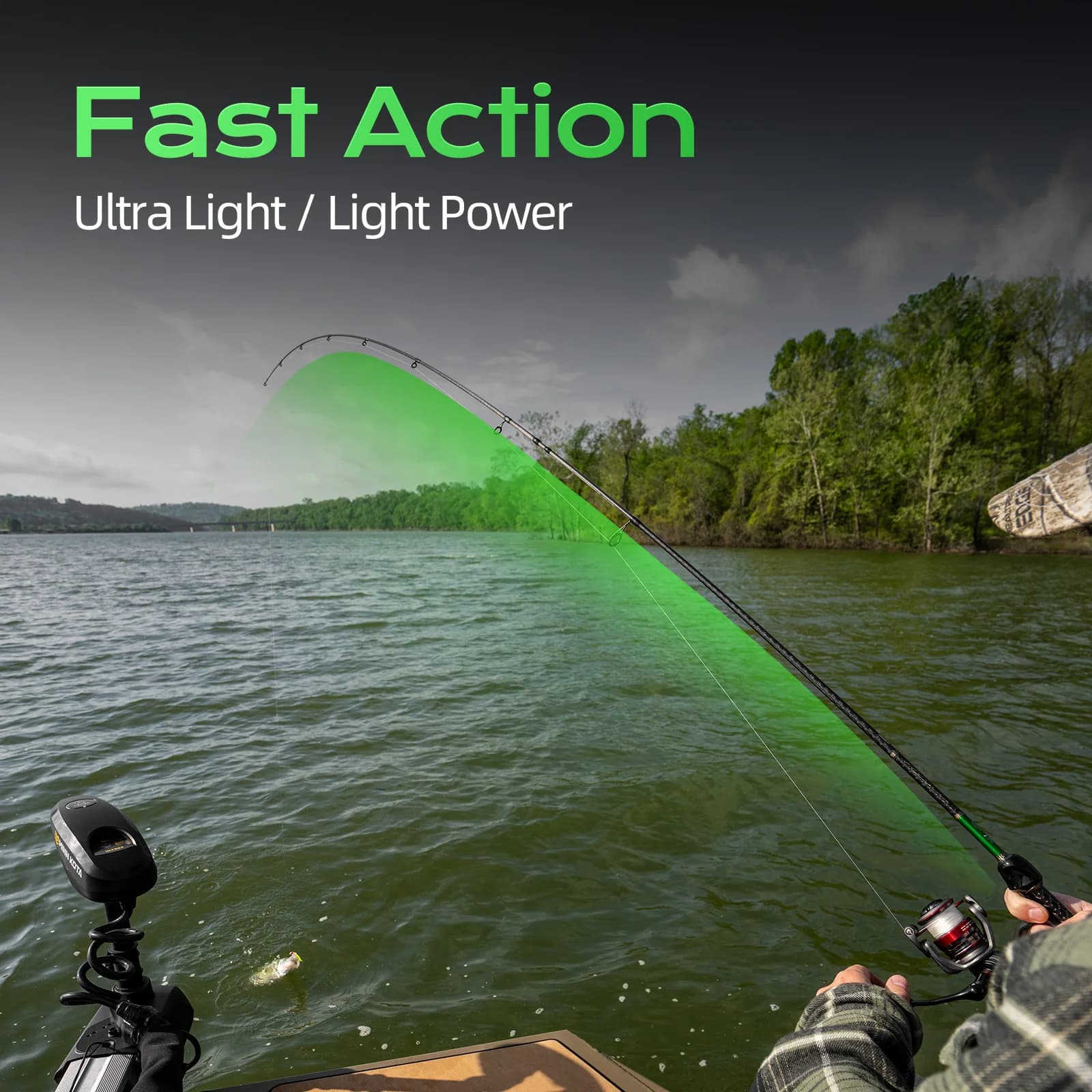 Canne truite BFS HANDING 1.98m action rapide UL/L - Carbone 30T Seaguide pour pêche roche